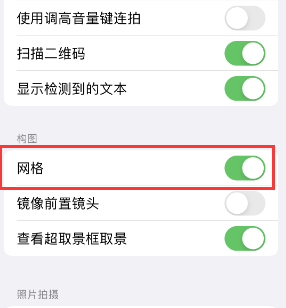 北碚苹果手机维修网点分享iPhone如何开启九宫格构图功能 