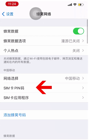 北碚苹果14维修网分享如何给iPhone14的SIM卡设置密码 